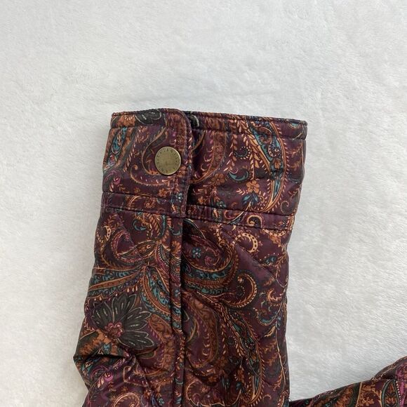 Talbots Jackets Womens S Petite Quilted Paisley‎ Corduroy trim art to wear boho - Picture 5 of 13